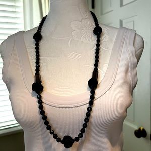 Black Beaded Necklace